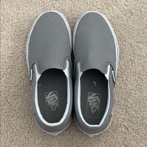Vans grey slip on shoes